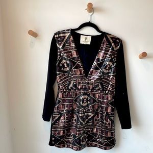 Long sleeve Jetset Diaries minidress